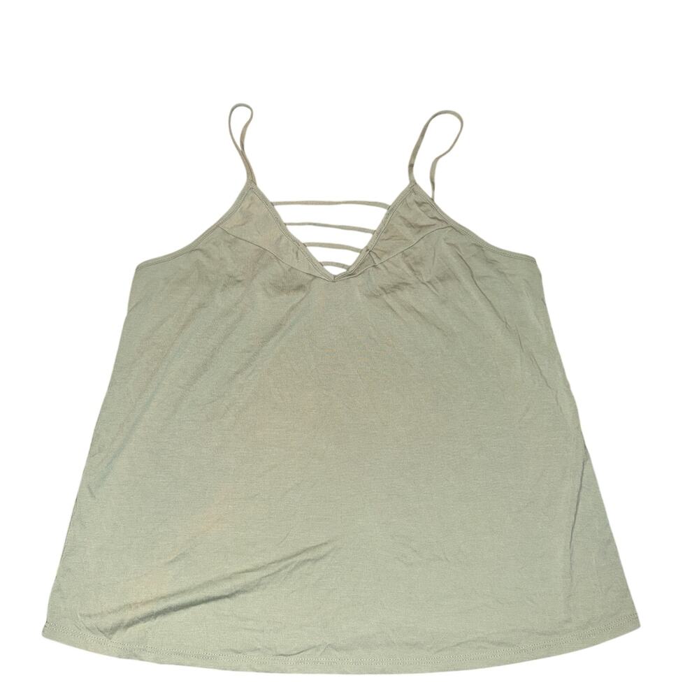 Buckle Daytrip Strappy V Neck Tank Top Womens Size L Silt Green Adjustable Strap